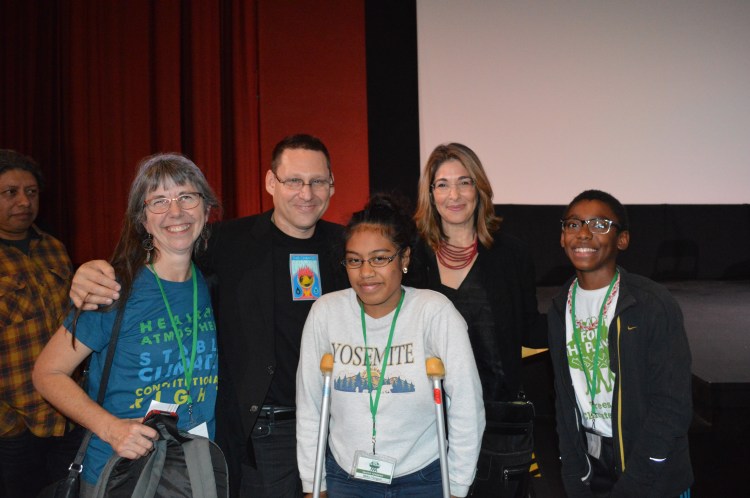 Miguel Robles and Pam Vergun and Avi Lewis and Miko and Naomi Klein and Isaac at the West Coast Premier of This Changes Everything